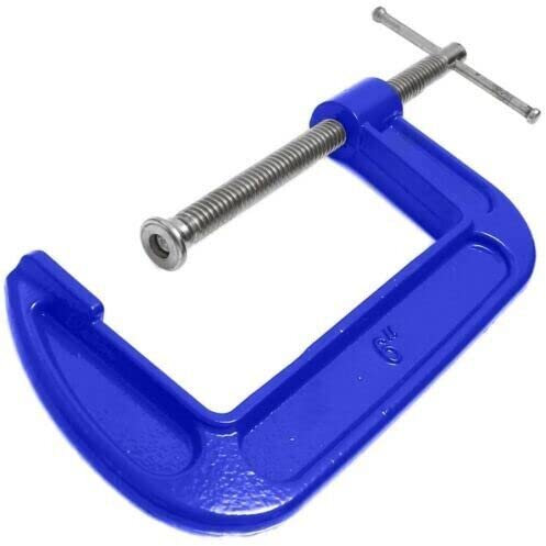Dunnet Tools Heavy Duty G-Clamp Professional Woodworking Clamps for Woodwork, DIY, Carpentry | Durable C & G Clamps, Quick Grip, Right Angle Clamp for Joinery & Metal Projects (1, 6 C-Clamp)