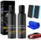HIDRUO Ultishine Plastic Revitalizing Coating Agent Set, Plastic Refreshing Car Black, Powerful Stain Removal Kit for Car, Nano Plastic Refreshing Coating for Car Quick Restorer (50ML, 2PCS)