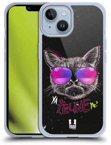 Head Case Designs Felino Animales de la Cadera Caso de Gel Suave Compatible con Apple iPhone 14