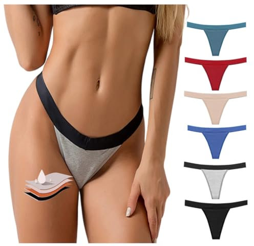 Dasongff Tanga Regles pour Femme Culotte Menstruel sans Couture Femme C String Ficelle Sensuelle Slip Tanga Coquine Hot Culotte de Regle Culotte Remonte Fesses Invisible