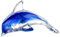 HOMSFOU Delfin-Glas-Hochzeitsdekorationen Glas-Briefbeschwerer Hochzeitsdekorationen Für Tische Delfin-Schreibtischdekoration Tierstatue Ornament -Tierfigur Delfin-Kunstfigur