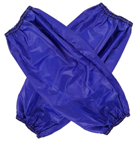 Uonlytech 1par Mangas De Brazo Impermeables y Antigrasa para Cocina Fundas De PVC para Protección De Antebrazo Lavado y Limpieza Azul