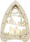 Rudolphs Schatzkiste Lichterspitze Schneemann mit LED-Batteriebetrieb Natur BxHxT 21,5x29x4,7cm NEU Schwibbogen Lichterbogen Fensterbogen Spitzbogen Erzgebirge Weihnachten Bergbau Bergmann Licht Holz
