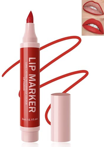 Lip Stain Marker Pen Set-Hydrating Matt Lippen Liner Pen,Long Lasting Waterproof Colour Lip Tint Marker,Lippenstift No-Transfer,Natürlicher Tattoo-Effekt Und Extrem Langer Halt, Lipgloss Make up-04