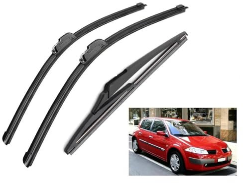 Scheibenwischerblätter Für Renault Megane 2 Vorne Hinten Wischerblätter Bürsten Cutter Zubehör J Haken 2002 2003 2004 2005 2006