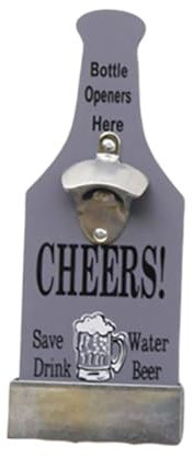 OKUMEYR Wandflaschenöffner Aus Holz Im Vintage-stil Praktisches Flaschenöffner-accessoire Für Bar Küche Und Partydekoration