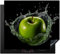 KitchenYeah© Coperchio Piano Cottura 59x52 cm Cucina Copri Fornelli Tappetino Induzione Antiscivolo Piastra Protezione Mela - Verde - Frutta - Acqua - Nero