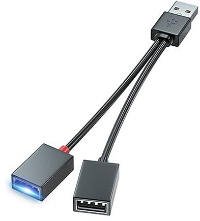 Mllepjdh 2 in 1 USB Power Cord Splitter for USB Fans Mice Drives for USB Lights Mice Data Transfer USB Extenders USB Power Cord