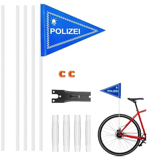 YUZHEDM Kinderfahrradfahne 1PCS Sicherheitswimpel Verstellbare Fahrradanhänger Fahne Wimpel,Kinder Sicherheitswimpel Kinderfahrrad,Fahrrad Sicherheit Flaggen mit 5 Stück Stange