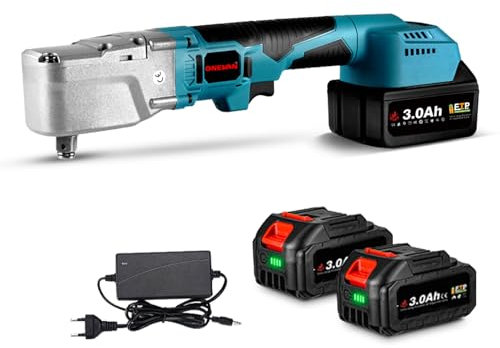 ONEVAN cricchetto a batteria 1/2, 550 N.m chiavi a cricchetto elettrica con 2 batteria da 3.0Ah, 1600 giri/min, chiave dinamometrica cacciavite a cricchetto senza fili