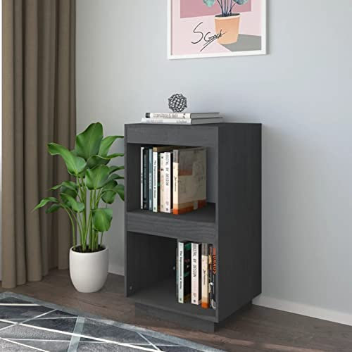 Iiaky Bücherregal Regale FüR BüCherregale Book Shelf Regale BüCherregal Grau 40x35x71 cm Massivholz Kiefer