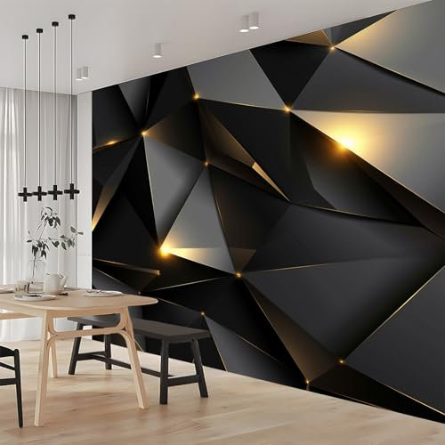 Fototapete Geometrische Dreidimensionale Linien 250x175 cm Tapete Wandtapete Wanddeko Design Mustertapete Wand Dekoration Wohnzimmer Schlafzimmer Büro Flur