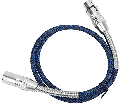 Naroote XLR-Kabel, XLR-Kabel, Kupfer-Balance-Draht, Mikrofonkabel, Kabel, Mikrofonkabel für Mikrofon, Mixer, Videokamera, Audio-Verstärker (Lange Feder-XLR-Stecker auf Buchse 1 m / 3,28
