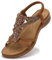 Littleplum Damen Sandalen Sommer Flach Sandalette Bohemia Strand Sandalen,Braun,39 EU
