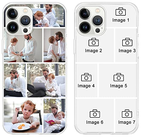 ZhuoFan Personalisierte Handyhülle für iPhone 13 Pro Max 6,7, Personalisiert Hülle mit Selbst Gestalten Foto Bild Schutzhülle, Durchsichtig Silikon Stoßfest Individuelle Case für iPhone 13 pro max