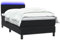 vidaXL Boxspringbett mit Matratze Schwarz 90x220 cm Samt, Bett, Bettrahmen, Einzelbett, Schlafzimmermöbel, Lattenrost, Samtbett, Polsterbett