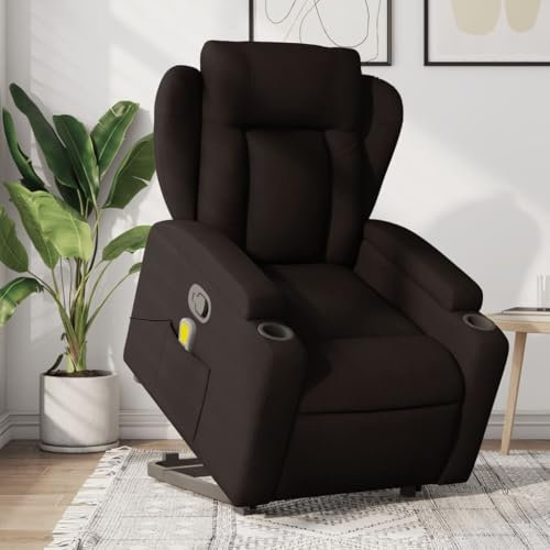 IKAYAA Fernsehsessel mit Aufstehhilfe Massagesessel Aufstehsessel TV Sessel Relaxsessel mit Liegefunktion Verstellbar Massagefunktion Liegesessel Wohnzimmer