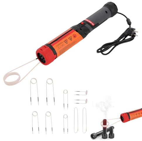 Chauffage à induction magnétique avec 10 bobines à induction, 1100 W, chauffage à induction pour voiture, extracteur de boulons pour enlever les boulons et les écrous (noir)