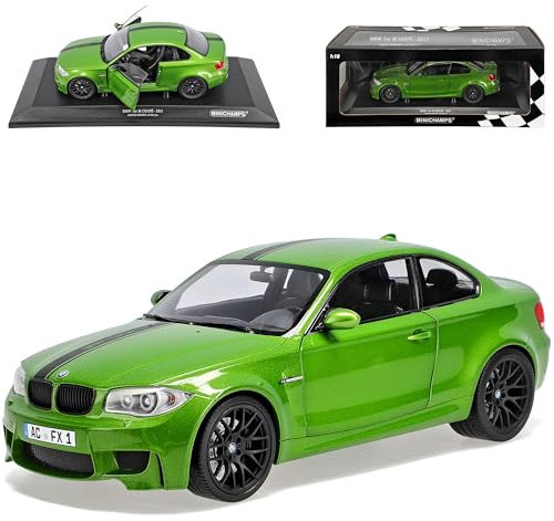 alles-meine.de GmbH B*M*W 1er 1M M E82 Coupe Java Grün 2007-2013 1/18 Minichamps Modell Auto mit individiuellem Wunschkennzeichen