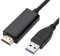 GOEDCH Adaptateur USB vers HDMI : câble adaptateur USB 3.0/2.0 vers HDMI, adaptateur audio vidéo HDMI, câble mâle USB vers HDMI pour PC, ordinateur portable, TV HDTV, compatible avec Windows 7/8/8.1