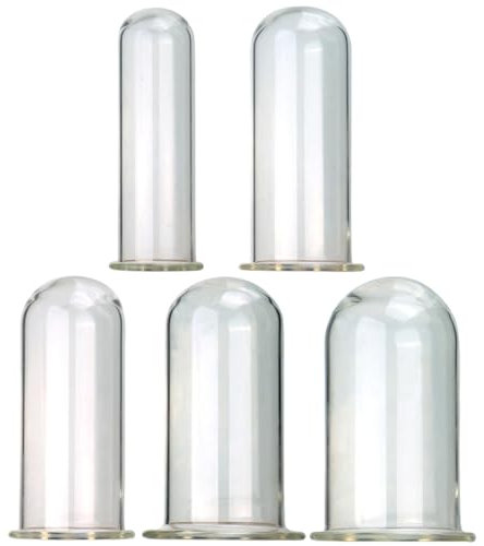 WLKJPP Confezione da 5 Set di Tappi di Testa in Vetro Cavo Tunnel Anale Aperto Dilatatore Dell'ano Spina Cava Dildo Plug Anale Giocattolo del Sesso per Peep Plug Anale Vaginale