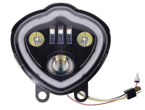 SIMICASE LED-Scheinwerfer für Motorrad, Schwarz, für Kawasaki für Vulcan für S 650 für EN650 2015 2016 2017 2018 2019 2020 2021 2022 2023 LED-Scheinwerfer Motorrad