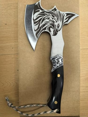 GRUMPY BEAR Spaltaxt Schärfe Axt, Survival Outdoor für Holz,Camping Beil Full Tang Freizeitbeil Handbeil,Campingaxt für Jagd, Trekking, Garten (Eagle)