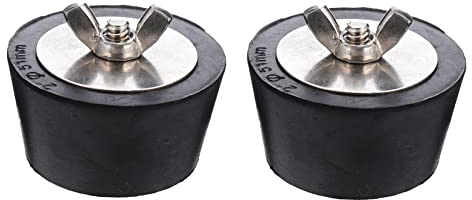 POPETPOP Bouchon Conique en Caoutchouc Noir Lot de 2 Pièces pour Piscine 51mm Protection Antigel Complète pour Hivernage des Canalisations de Vidange