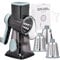 Ziweaye Rotary Cheese Grater Hand Crank Cheese Shredder Vegetable Mandoline Slicer for Kitchen 3 in 1 Changeable Blades for Cheese Potato Nuts Chocolate Ice(GreyBlue)