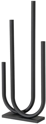 Boltze Kerzenleuchter Tonis (schwarz, Eisen, handgearbeitet, modernes Design, für Stabkerzen, Kerzenhalter, Kerzenständer, Kerzen Zubehör) 2052855