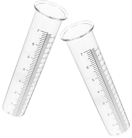2 Stück Regenmesserrohre mit Klarer Skala 7 Zoll Kunststoff für Garten | Ersatz für Regenmesser im Garten, Leicht zu Reinigen, Tragbar, für Wasser und Niederschlag
