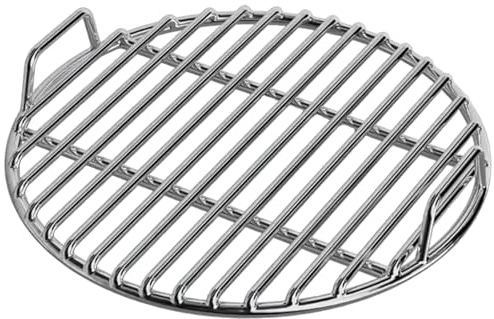 Grtheenumb Grillrost, Edelstahl-Grillrost, extra Dicker runder -Ersatz mit Griff für Holzkohle-Räucherofen, Lagerfeuer, Picknick, Outdoor-Kochen, 16 Zoll