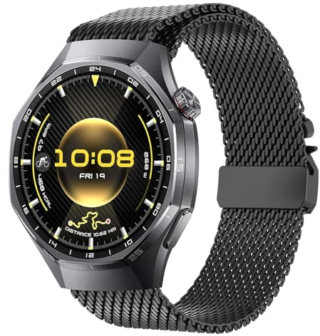 Metall Armband Kompatibel mit Huawei Watch GT 6 Pro 46mm, Mesh Verstellbares Edelstahl Ersatzarmband 22mm Armband für Huawei Watch GT5/GT5 Pro/GT6/GT4/GT3/GT3 Pro/GT2/GT2 Pro/GT 46mm/Venu 3/2