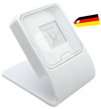 Tischhalterung / Ständer für Fritz!DECT 440 Taster. Ideal zur Steuerung von Fritz DECT 302 Thermometer & AVM Heizkörperthermostat – Für bessere Lesbarkeit und Bedienbarkeit, angewinkelt & rutschfest.