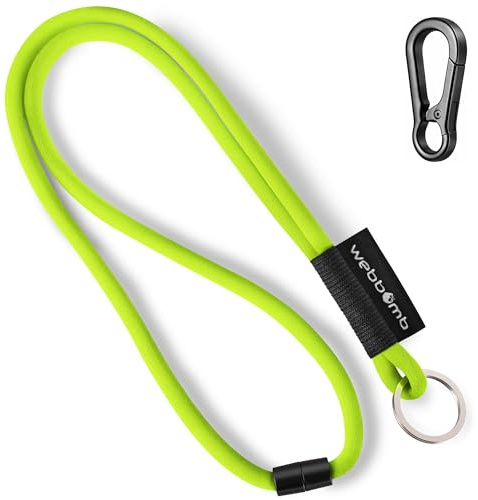 webbomb Tubular Lanyard Schlüsselband - rund weich lang mit Karabinerhaken Sicherheitsverschluss & Schlüsselring als Schlüsselanhänger Keychain für Ausweis Handy Schlüssel