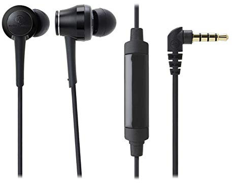 AUDIO TECHNICA ATH-CKRS70ISBK auricolari ad alta risoluzione con microfono e controllo, nero Nero