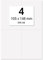 400 x Karteo® Einsteckkarten Einsteckschild Einleger 160g/m² weiß hochwertiges perforiertes Papier 148 x 105 mm (DIN A6) auf 100 Stk. DIN A4 Bögen zum Selbstbedrucken beidseitig