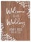 Welcome to our wedding sign | large personalised wooden rustic vintage | for reception party | alternative