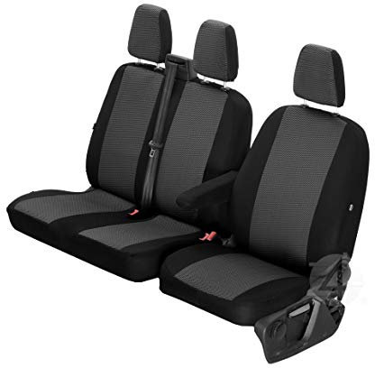 Z4L Hero Hochwertige Sitzbezüge - 100% Passgenau, geeignet für Toyota Proace, Langlebiges Material, Waschbar, Sitzheizungs- & Seiten-Airbags-Geeignet.