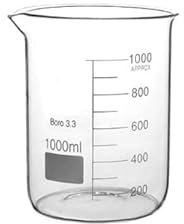 Rocwing Boro 3.3 Glass Graduated Measuring Beaker for Lab or Kitchen (1000ml)