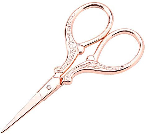 Vintage Nähset Schere Edelstahl Kreuz Stich Antike Nähschere Schere Stickschere Multifunktions DIY Kunsthandwerk Schere Handwerk Zubehör für Nähen Stickerei (Roségold)