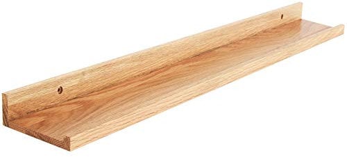 IBUYKE Wandregal in U-Form, 30/45/60/90 cm Schweberegal Vintage-Stil Hängeregal Büroregal für Dekos, Wohnzimmer, Schlafzimmer und Büro, Holzfarbe RF-GB545