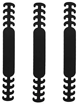 P.A.C. Maskenhalter (3er Set), Maskenhalter Mundschutz, Maskenverlängerung, Maskenhalterung Hinterkopf, Maskenverlängerung, Maskenband rutschfest, Ohrenschoner für Mundschutz, Mundschutzhalter