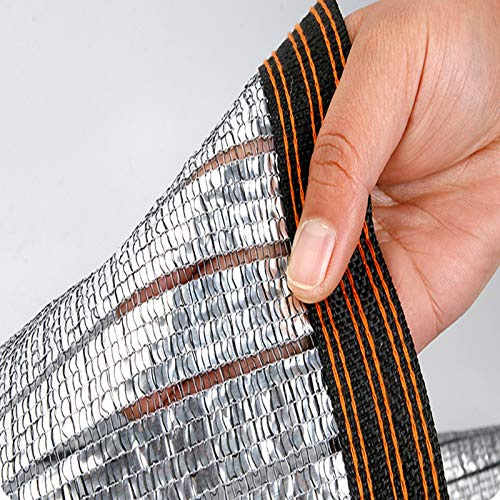 Geovne 85% Reflektierendes Aluminium-Schattiernetz,Sonnenschutznetz,Garten Dekorations-Schattennetz, Atmungsaktives Sonnensegel,für Hausblumen-Patio-Balkon-Pflanze,UV-Beständig (3x4m)