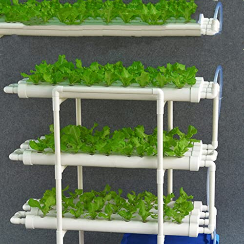 SHZICMY Hydroponic Grow Kit, 108 Stellen, 12 Rohre, 3 Schichten, Hydroponisches Pflanzensystem für Gemüse, Beeren, Blumen, Kräuter