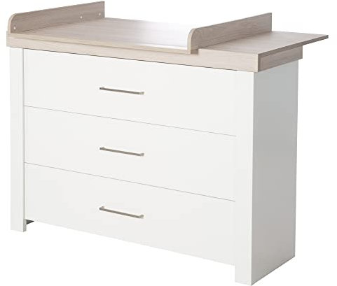 roba Wickelkommode 'Lucy' mit Wickelansatz, Soft-Close, 3 Schubladen, Wickelhöhe 90 cm