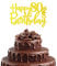 Happy 80th Birthday Cake Topper in Glitter Card,Happy Birthday Cupcake Toppers Gold 80th Birthday Party Decor,Glitter Cake Decoration for Birthday Anniversary Party Decorations(80th, Gold)