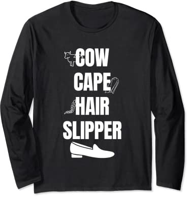 Kuh & Cape Hair & Slipper Langarmshirt