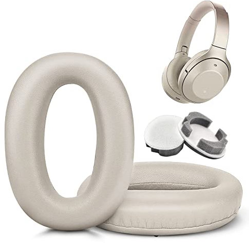 XBERSTAR Ohrpolster für Sony WH-1000XM3 (WH1000XM3) Kopfhörer Ersatz Ohrpolster Ohrmuschel Abdeckungen Ohrenschützer mit Proteinleder Memory Foam (Gold)