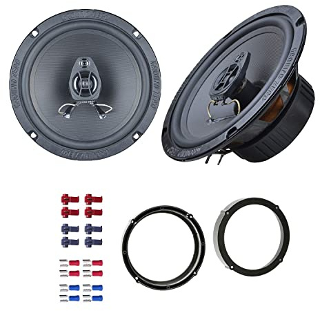 Ground Zero GZFF6.5 Lautsprecher mit Einbauset passend für VW Volkswagen Golf VI 2008-2012 Türen vorne/hinten 240 Watt 165mm 2 Wege Koax